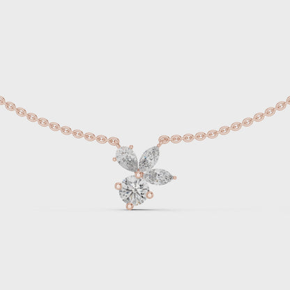 FloraLuxe Lab Diamond Pendant – Perfect Necklace For Teens & Women