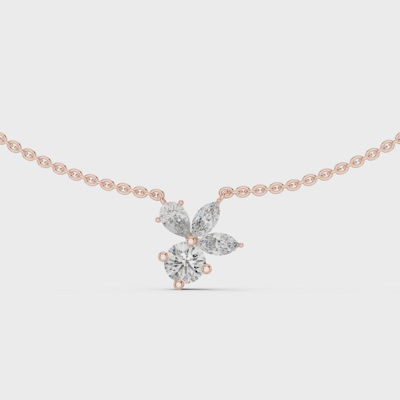 FloraLuxe Lab Diamond Pendant – Perfect Necklace For Teens & Women