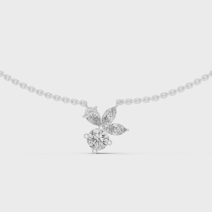 FloraLuxe Lab Diamond Pendant – Perfect Necklace For Teens & Women