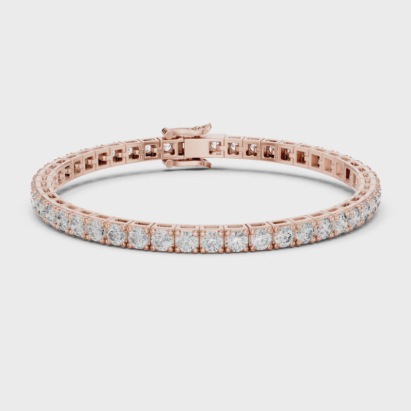 Majestic Spark Round Lab Diamond Tennis Bracelet – Precious Gift for Her