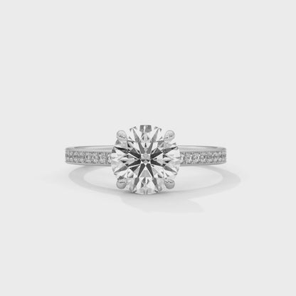 Luster 2 Carat Round Solitaire Lab Diamond Wedding Ring