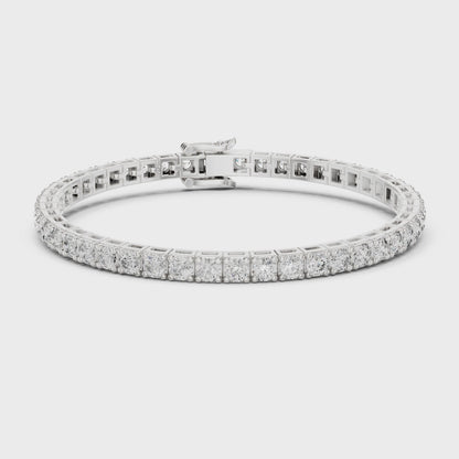 Majestic Spark Round Lab Diamond Tennis Bracelet – Precious Gift for Her