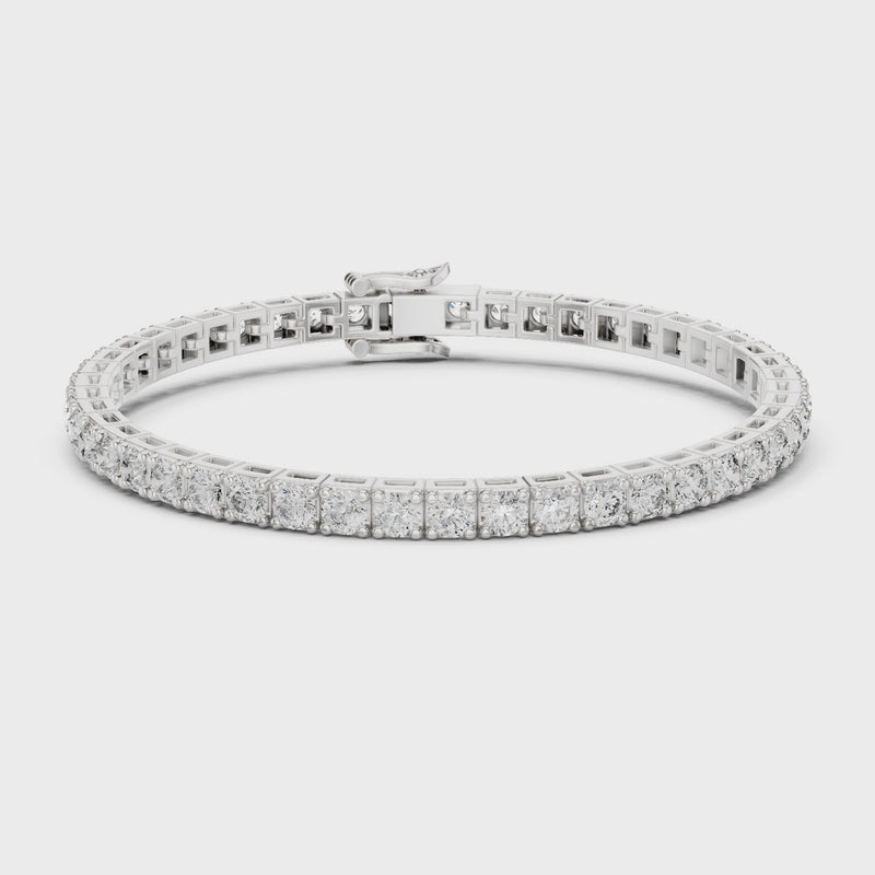 Majestic Spark Round Lab Diamond Tennis Bracelet – Precious Gift for Her