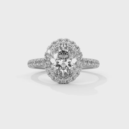 2 Carat Solitaire Oval Shape Lab Diamond Wedding Ring