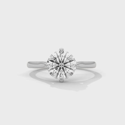 Promise Simple Ring in 2 Carat Round Lab Diamond