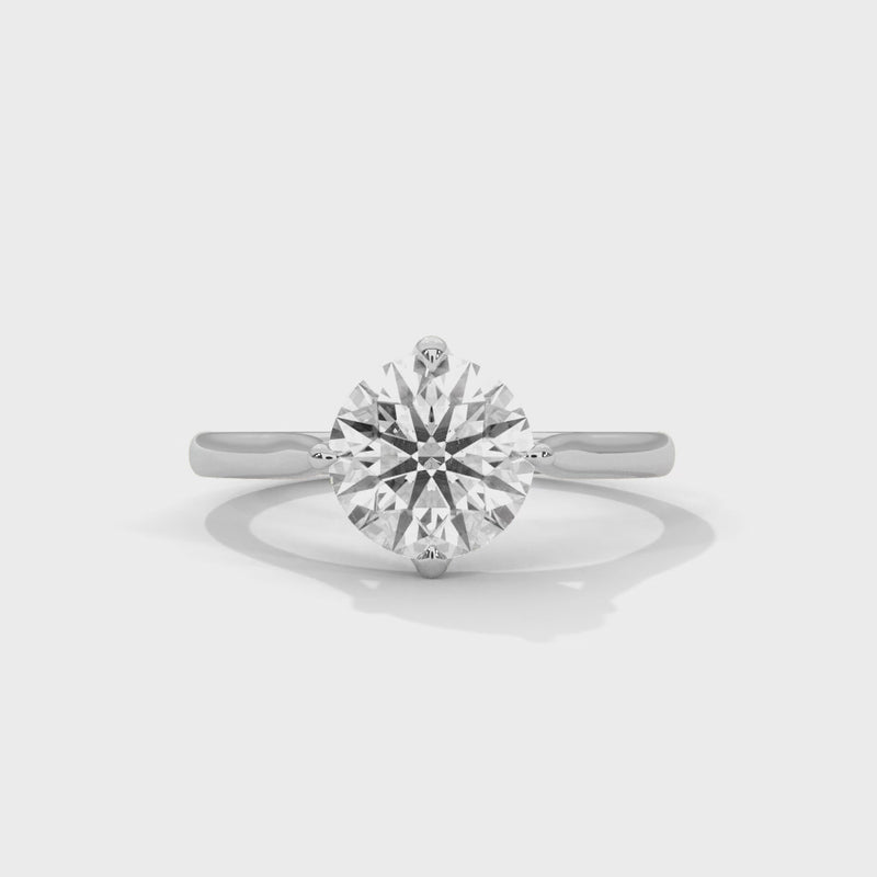 Promise Simple Ring in 2 Carat Round Lab Diamond