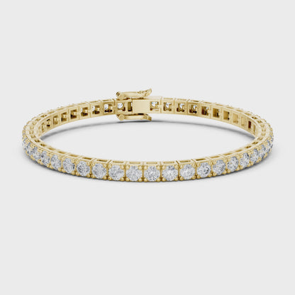 Majestic Spark Round Lab Diamond Tennis Bracelet – Precious Gift for Her