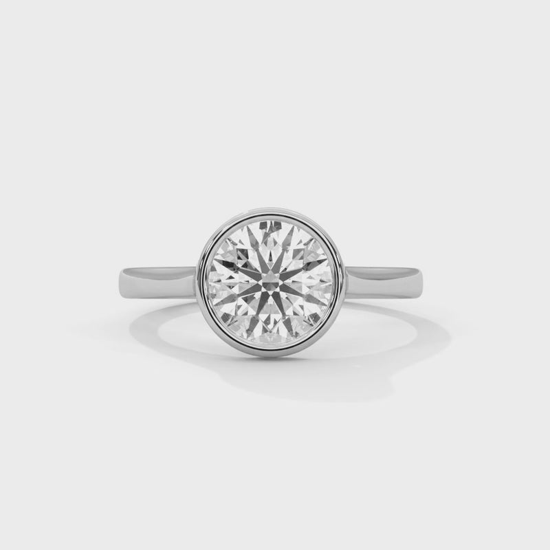 Cathedral Circlet 2 Carat Round Solitaire Lab Diamond Engagement Ring