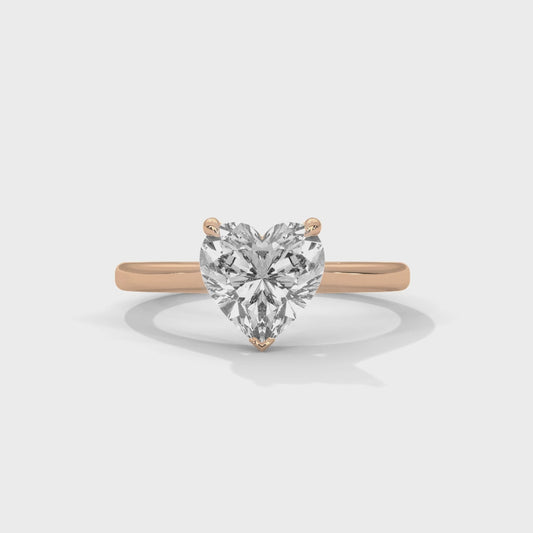 TrueHeart 2 Carat Lab Diamond Solitaire Ring – Pure Love for Her