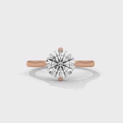 Promise Simple Ring in 2 Carat Round Lab Diamond