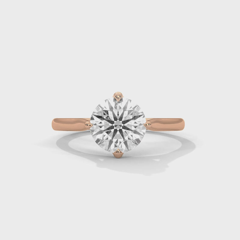 Promise Simple Ring in 2 Carat Round Lab Diamond