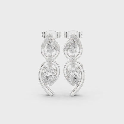Angelic Beauty Curved Lab Diamond Earrings