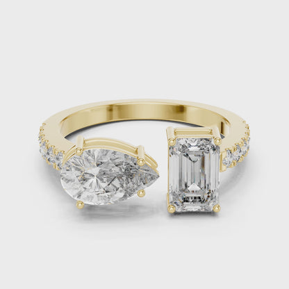 You & Me For Life Twin Spark Lab Diamond Ring