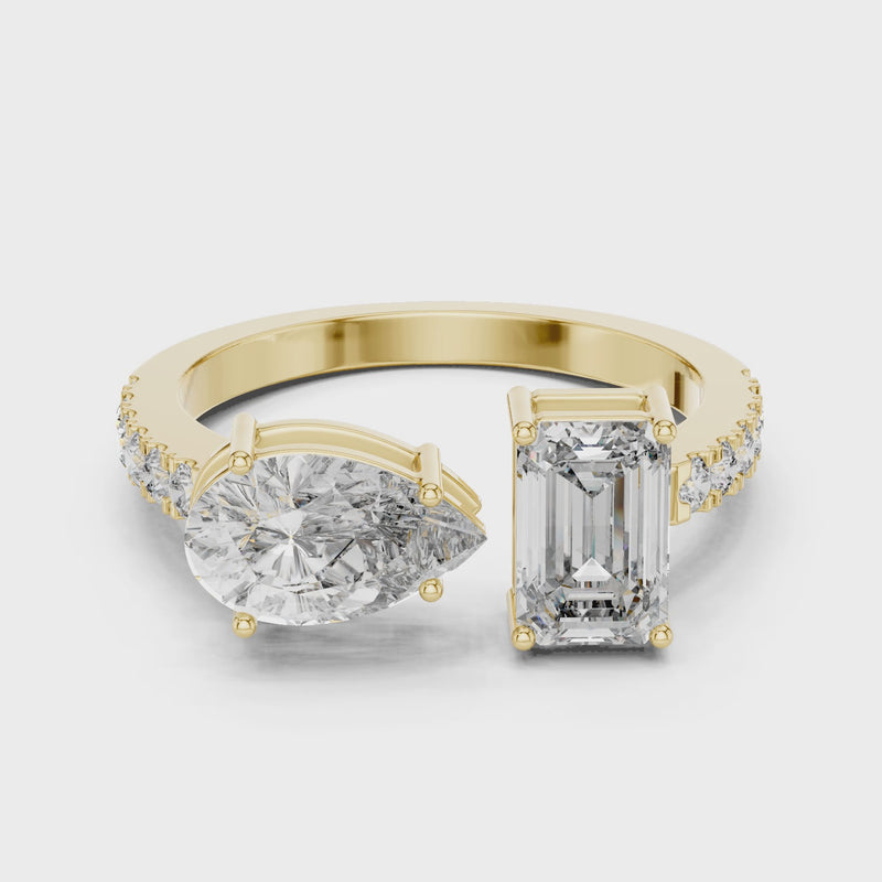 You & Me For Life Twin Spark Lab Diamond Ring