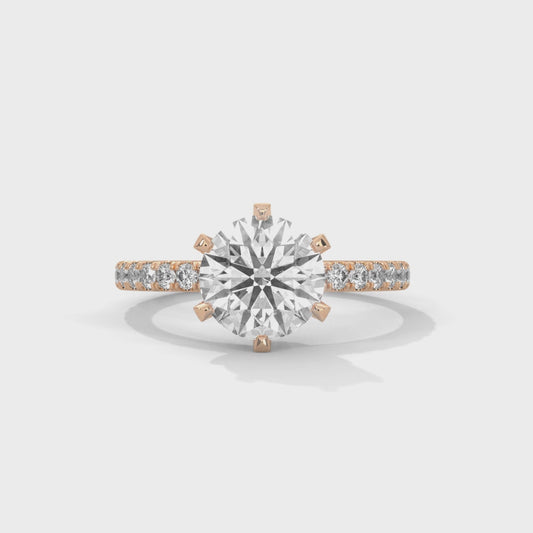 Everlure Classic Round Lab Diamond Ring – 2 Carat Solitaire Ring for Women