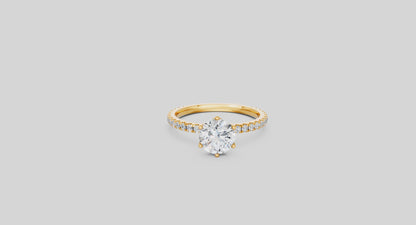 PureSoul Round Lab Grown Diamond Engagement Ring