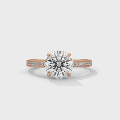 Luster 2 Carat Round Solitaire Lab Diamond Wedding Ring