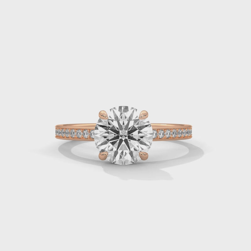 Luster 2 Carat Round Solitaire Lab Diamond Wedding Ring