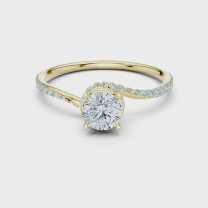 Infinity Wraparound Lab Diamond Solitaire Ring