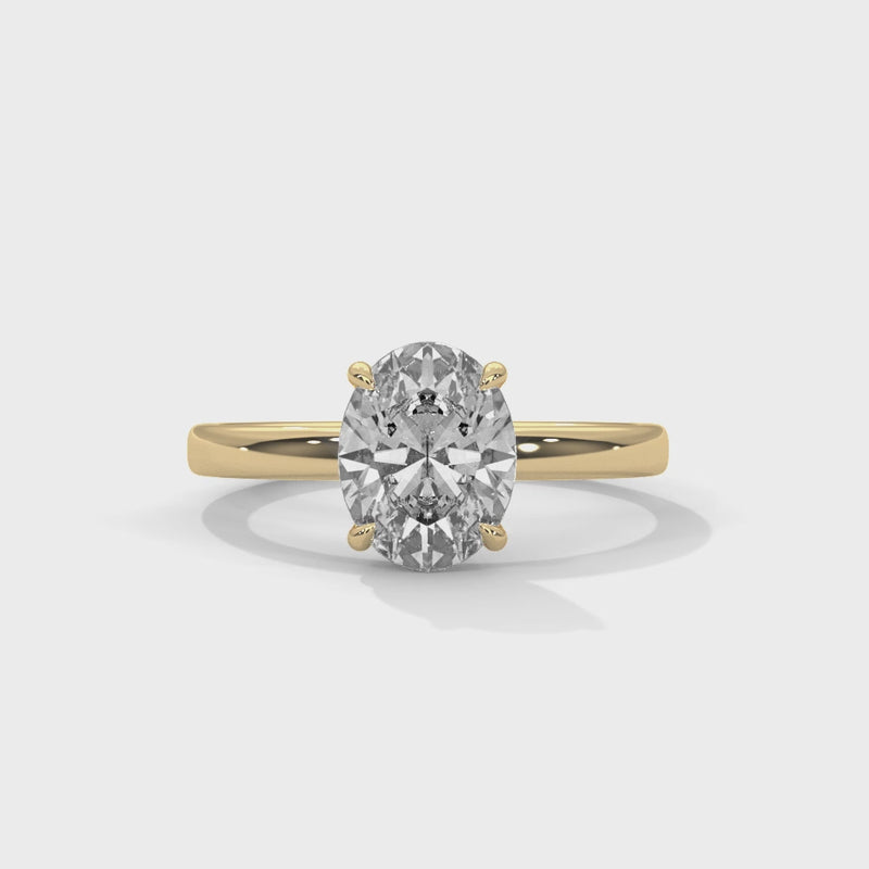 Elegant Modern 1.67 Carat Oval Solitaire Lab Diamond Ring For Women
