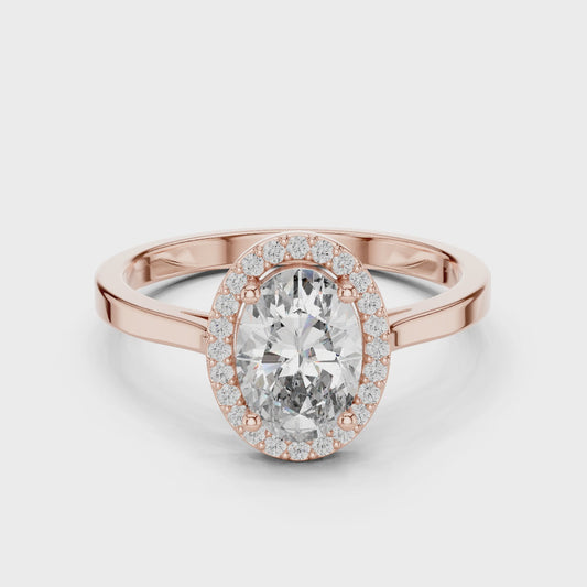 1 Carat Oval Shape Lab Diamond Engagement Ring With Timeless Beauty