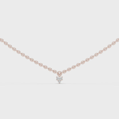 Dainty Lab Diamond Line Necklace Charms For Girls