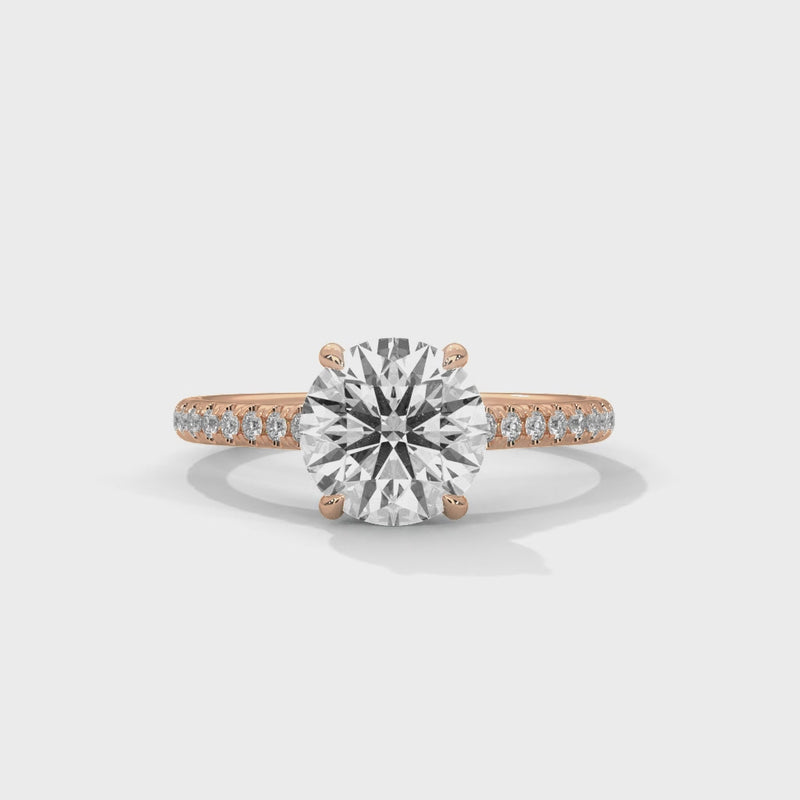 Impressive Round Lab Grown Diamond Ring For Women