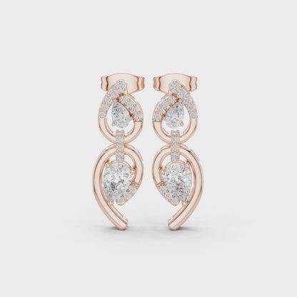 Angelic Beauty Curved Lab Diamond Earrings