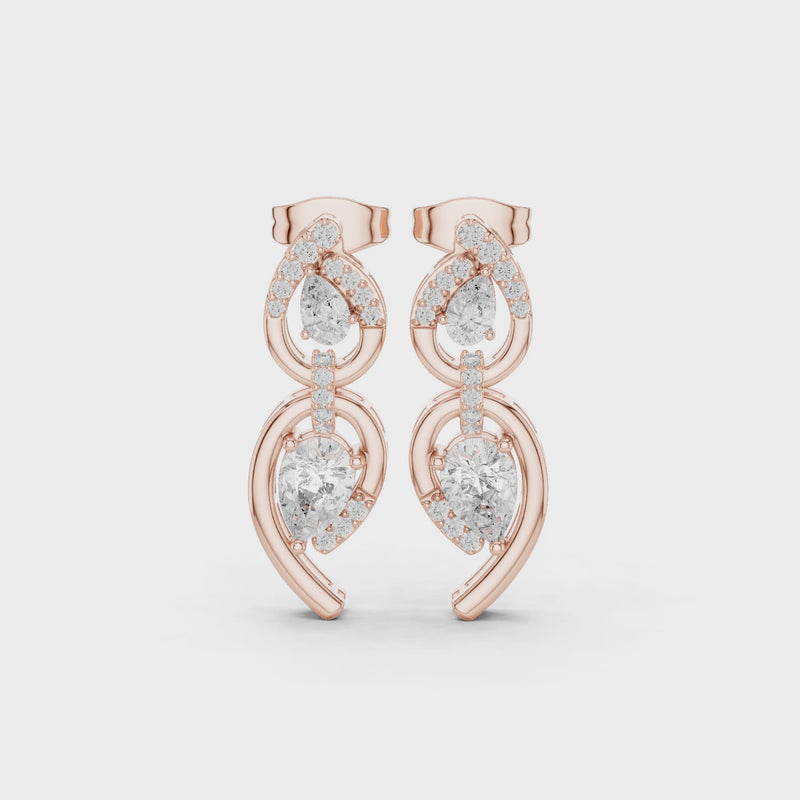 Angelic Beauty Curved Lab Diamond Earrings