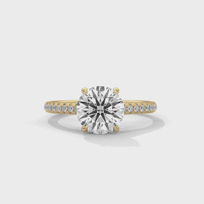 Impressive Round Lab Grown Diamond Ring For Women