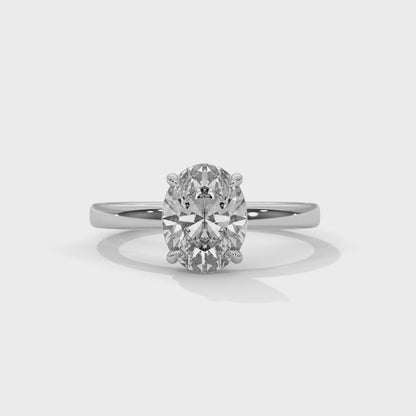 Elegant Modern 1.67 Carat Oval Solitaire Lab Diamond Ring For Women