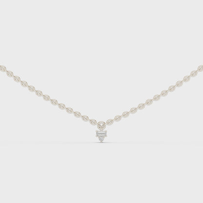 Dainty Lab Diamond Line Necklace Charms For Girls
