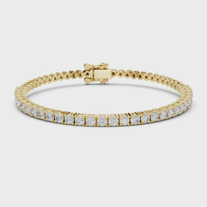Signature Luxury Lab Diamond Tennis Bracelet for Women | Contemporary Round Cut Sparkling Bracelet for Brides, Corporate Gifts & Anniversary