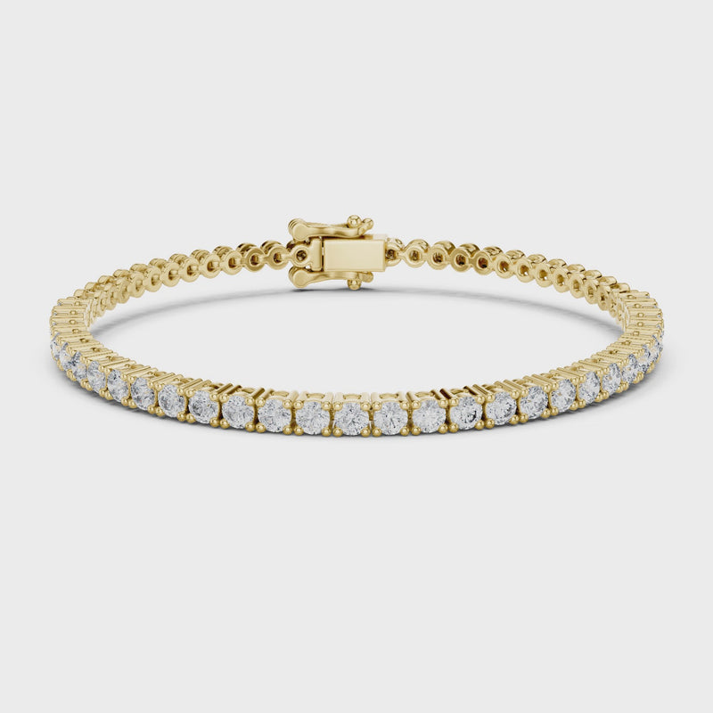 Signature Luxury Lab Diamond Tennis Bracelet for Women | Contemporary Round Cut Sparkling Bracelet for Brides, Corporate Gifts & Anniversary