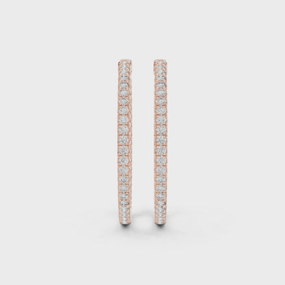 EverGlow – Lab Created Diamond Hoop Earrings for Women