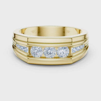 Bold & Elegant – Men’s Minimal Lab Diamond Ring