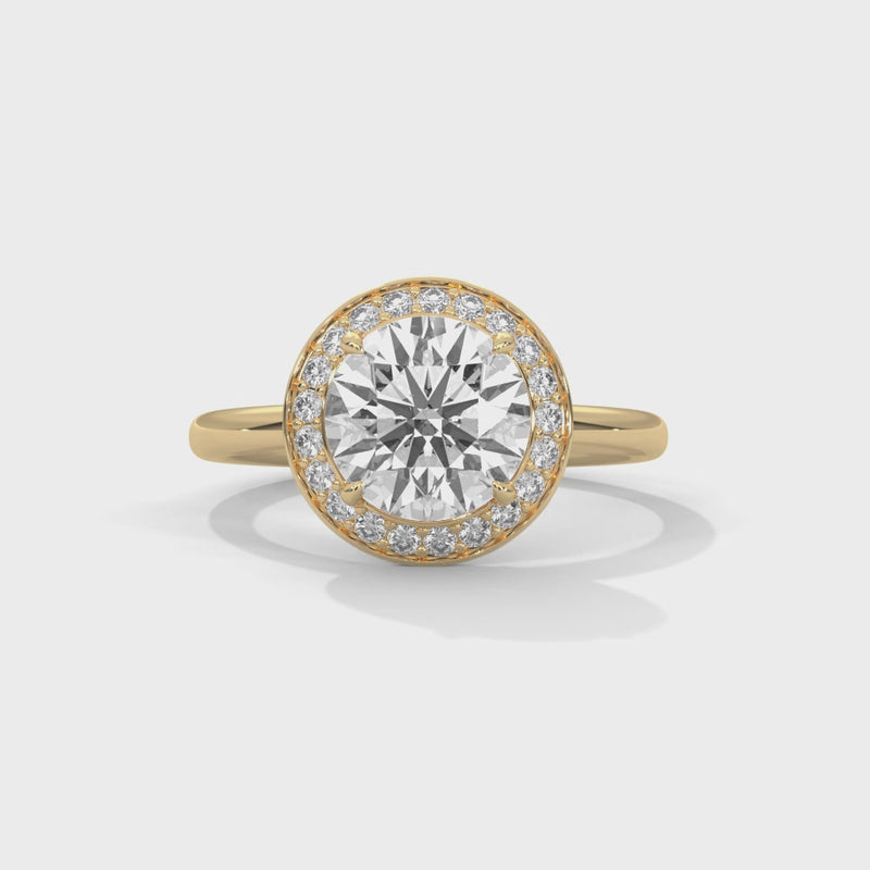 Ripple-Dazzle 2 Carat Round Solitaire Lab Grown Diamond Promise Ring