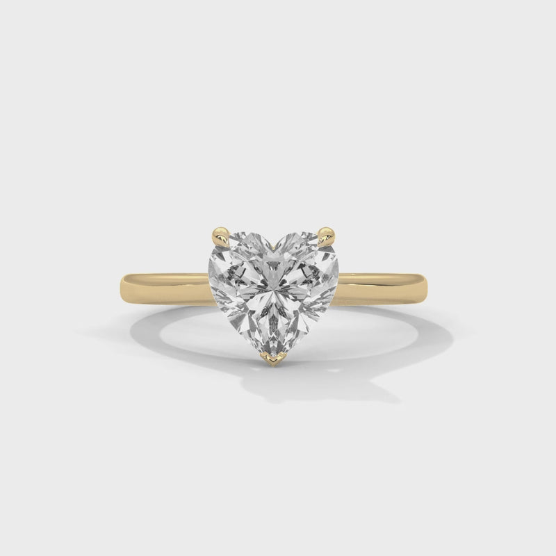 TrueHeart 2 Carat Lab Diamond Solitaire Ring – Pure Love for Her
