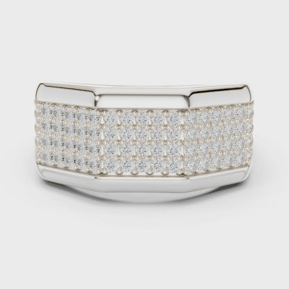 Men's Premium Lab Diamond Studded Statement Ring