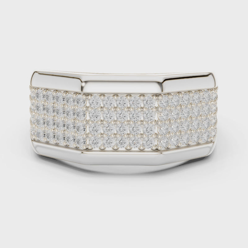 Men's Premium Lab Diamond Studded Statement Ring