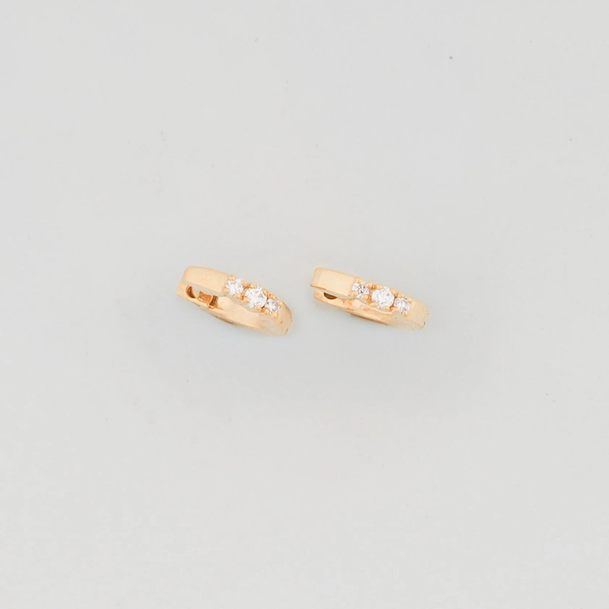 Trio Petite Diamond Huggie Earrings