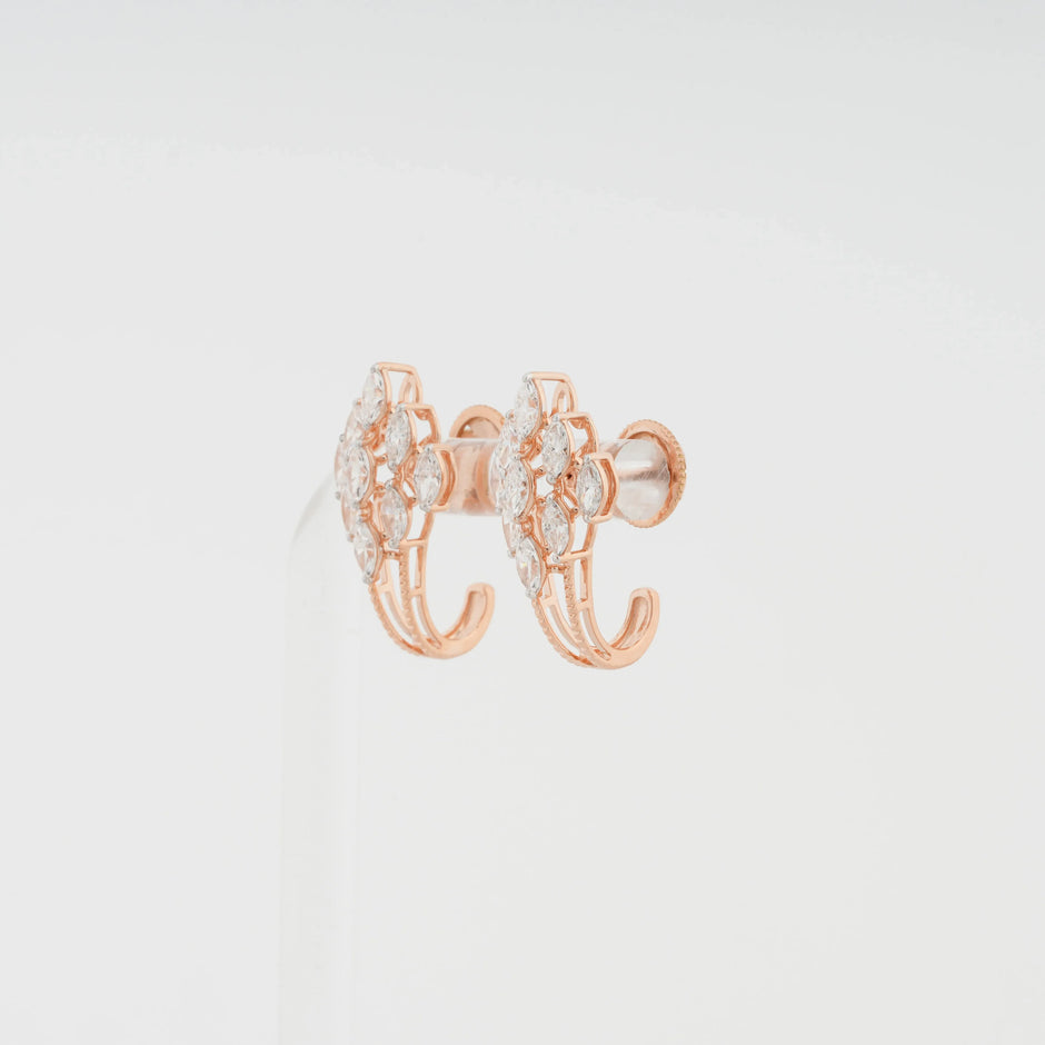 Aurelia Marquise Cluster Diamond Jacket Earrings