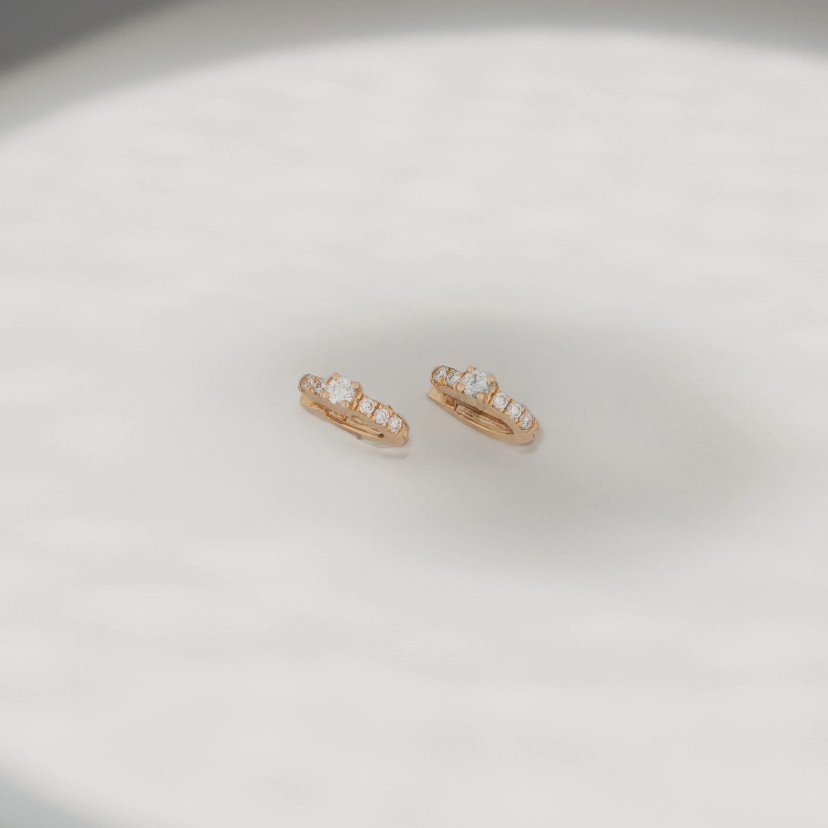 Petite Arc Diamond Huggie Earrings