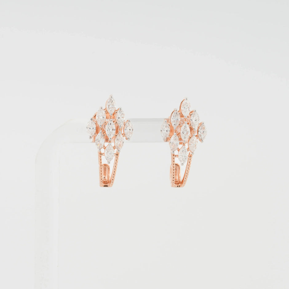 Aurelia Marquise Cluster Diamond Jacket Earrings
