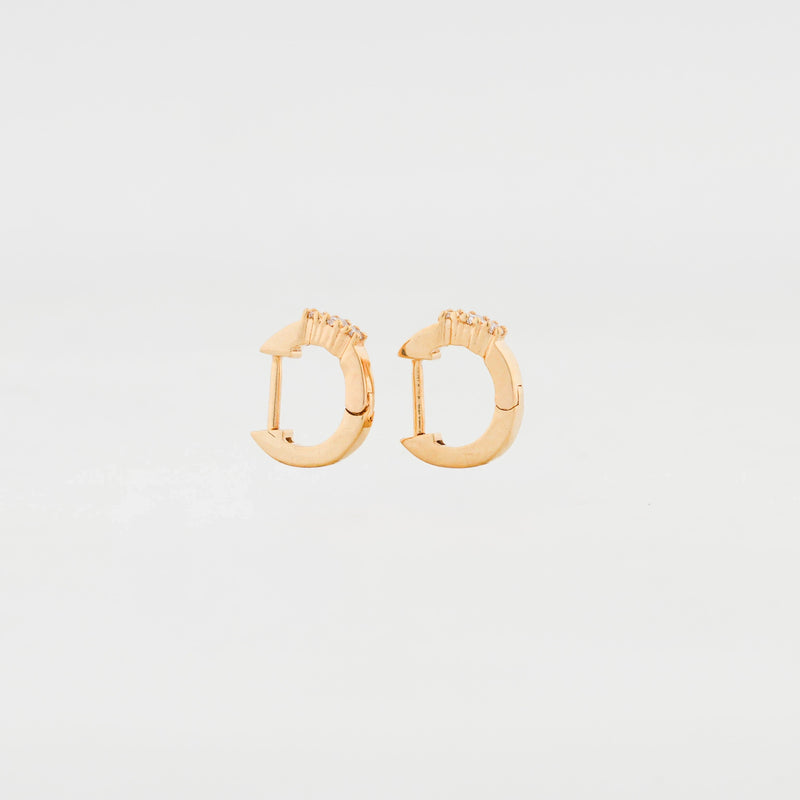 Trio Petite Diamond Huggie Earrings