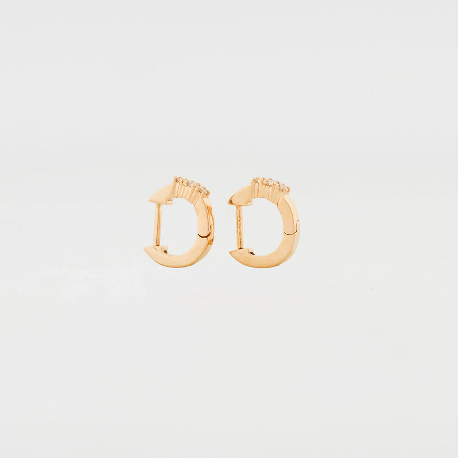 Trio Petite Diamond Huggie Earrings