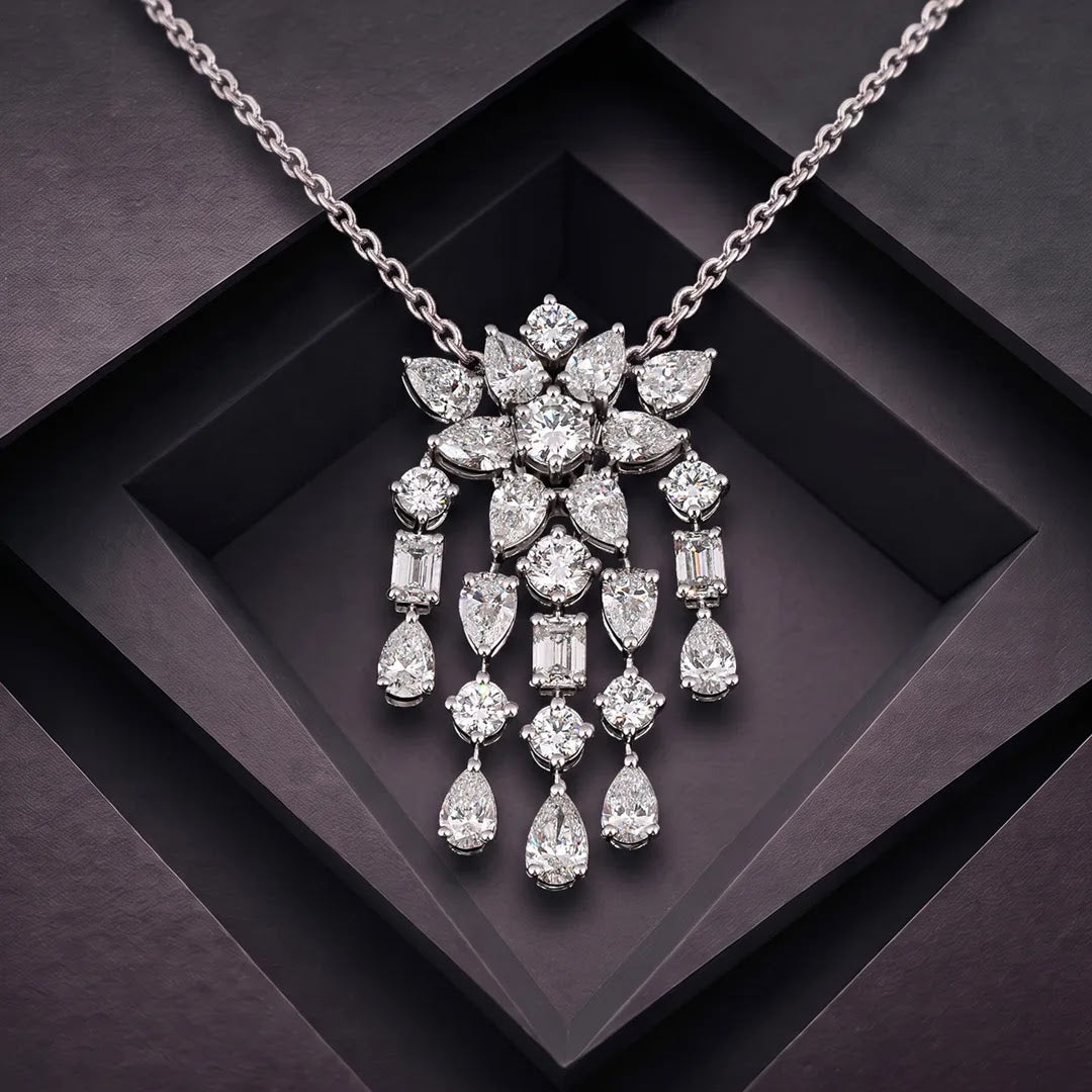 Chandelier Mixed-Cut Diamond Mangalsutra — view 2