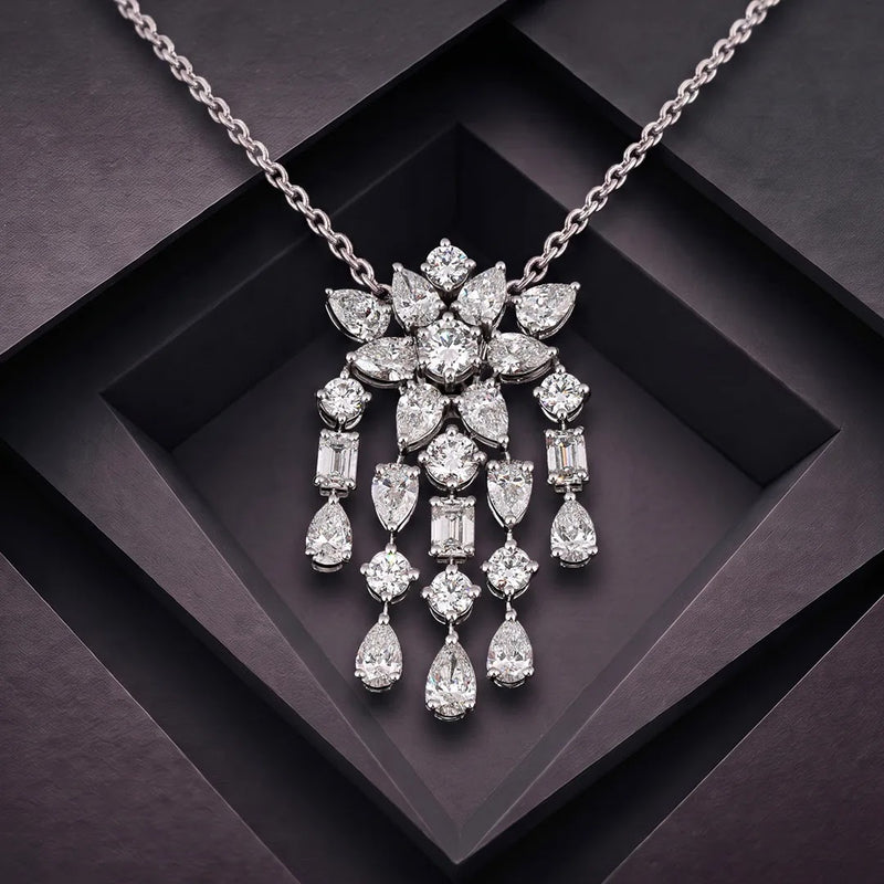 Chandelier Mixed-Cut Diamond Mangalsutra — view 2