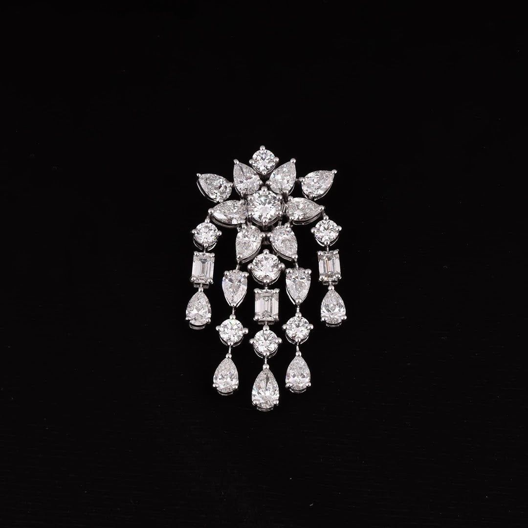 Chandelier Mixed-Cut Diamond Mangalsutra — front view