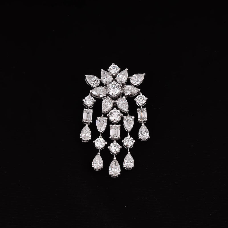 Chandelier Mixed-Cut Diamond Mangalsutra — front view
